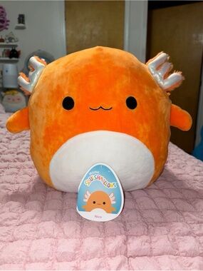 Squishmallows Orange and White Axolotl Plush - Nico